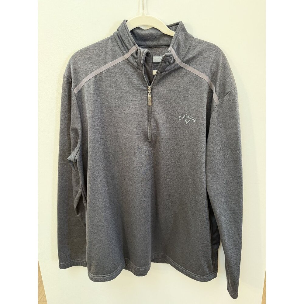Callaway Mens Gray 1/4 Zip Pullover Long Sleeve Sweatshirt XL